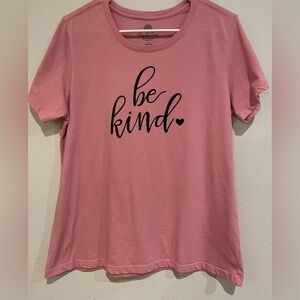 Pink Be Positive tee shirt.  Size L
